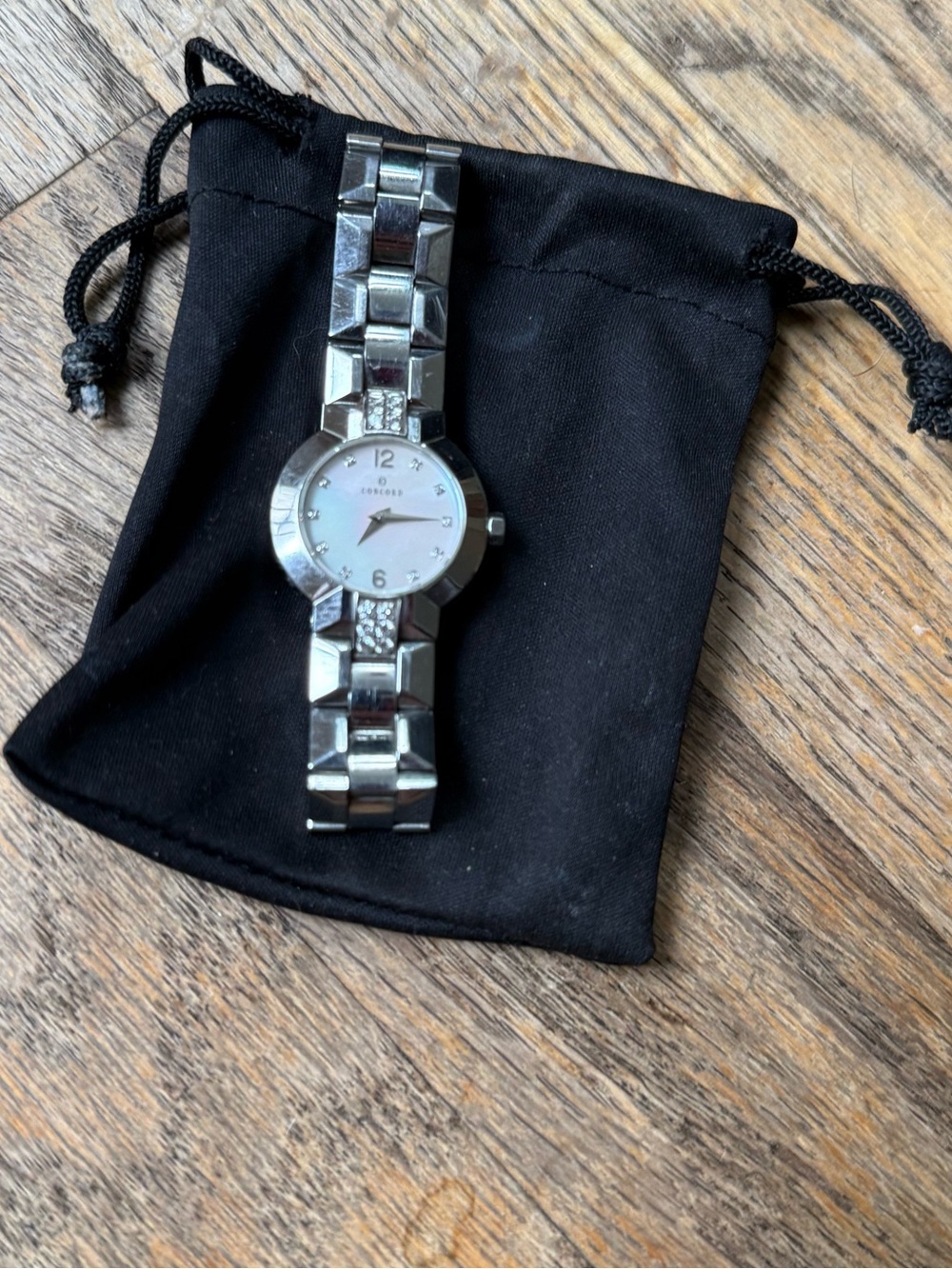 Concord Swiss Diamond Mother of Pearl Stainless Steel Women’s Watch